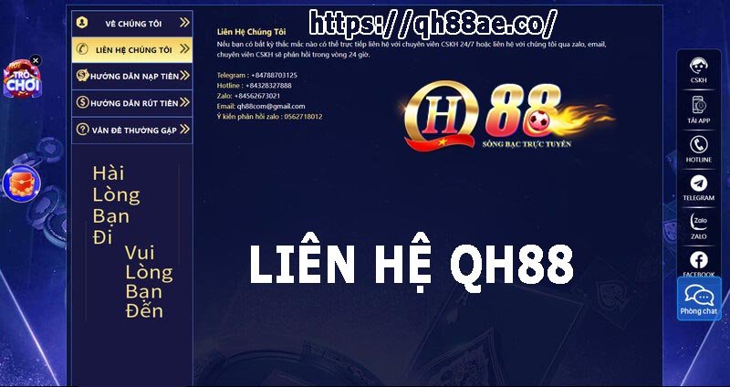 Liên Hệ QH88 - Hỗ Trợ